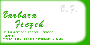 barbara ficzek business card